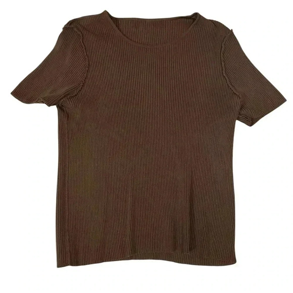 Classiques Entier Women Top Sweatshirt Scoop Neck Chocolate Brown L - Picture 5 of 8